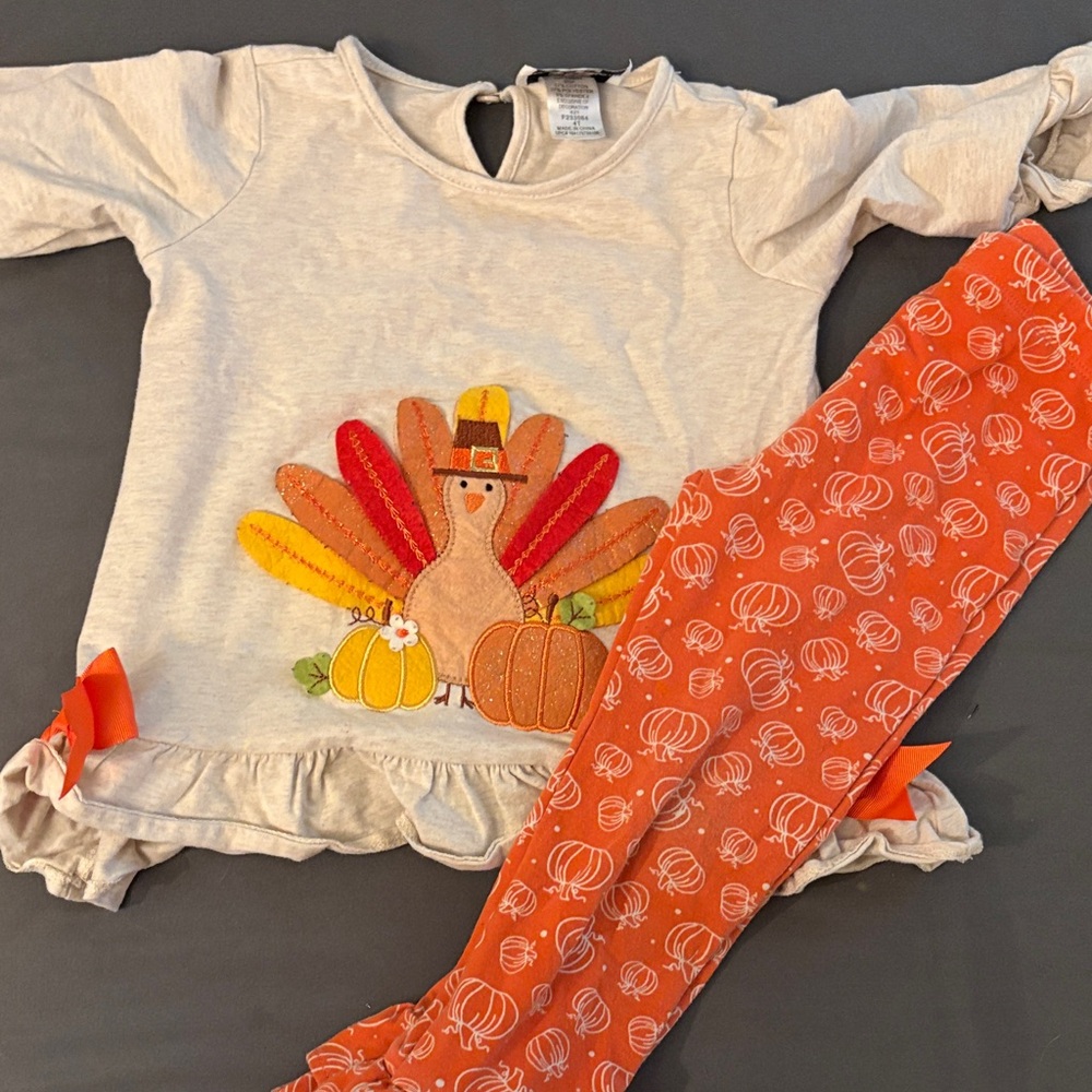 Rare Editions Turkey Costume Set - Cream and Orange